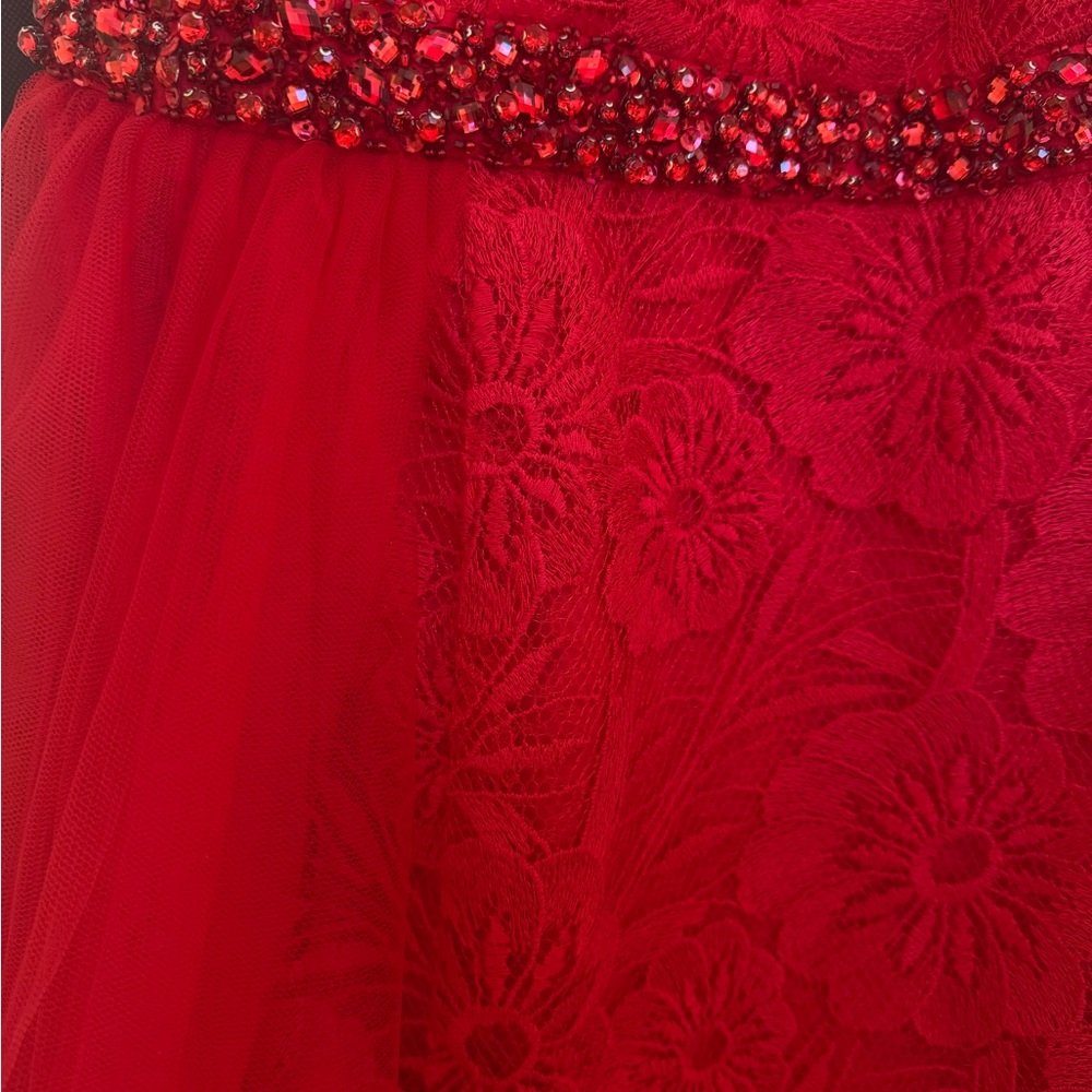 NWT Rachel Allan Red Prom Dress - Picture 8 of 14